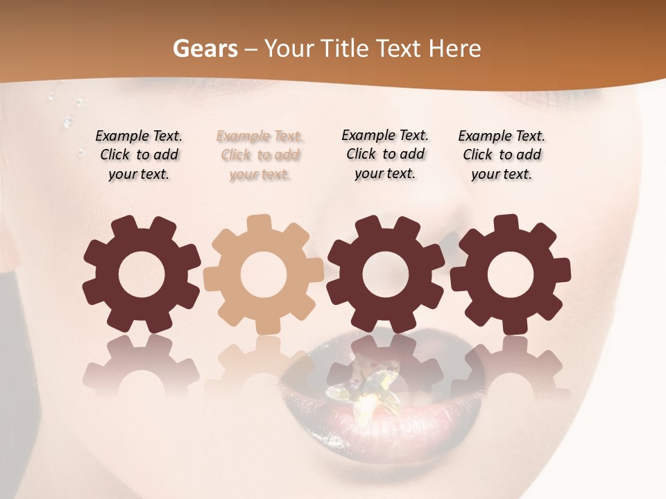 White Cosmetic Caucasian PowerPoint Template