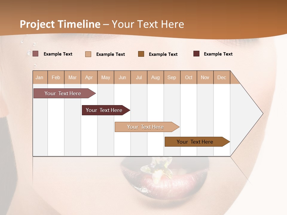 White Cosmetic Caucasian PowerPoint Template