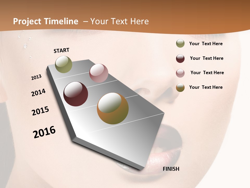 White Cosmetic Caucasian PowerPoint Template