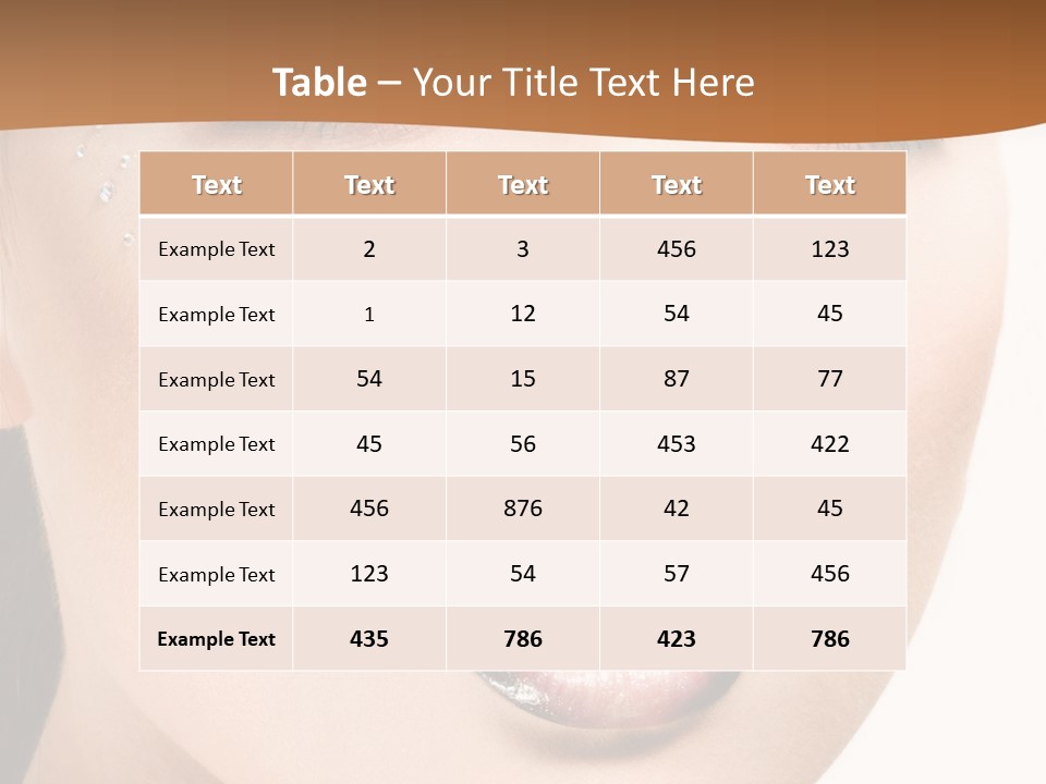 White Cosmetic Caucasian PowerPoint Template