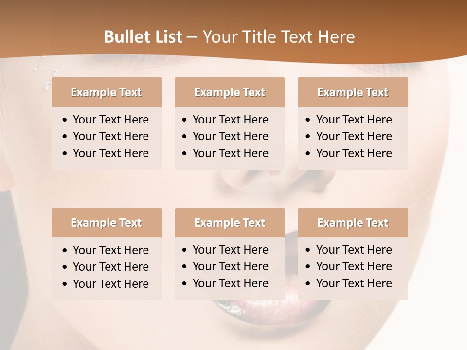 White Cosmetic Caucasian PowerPoint Template