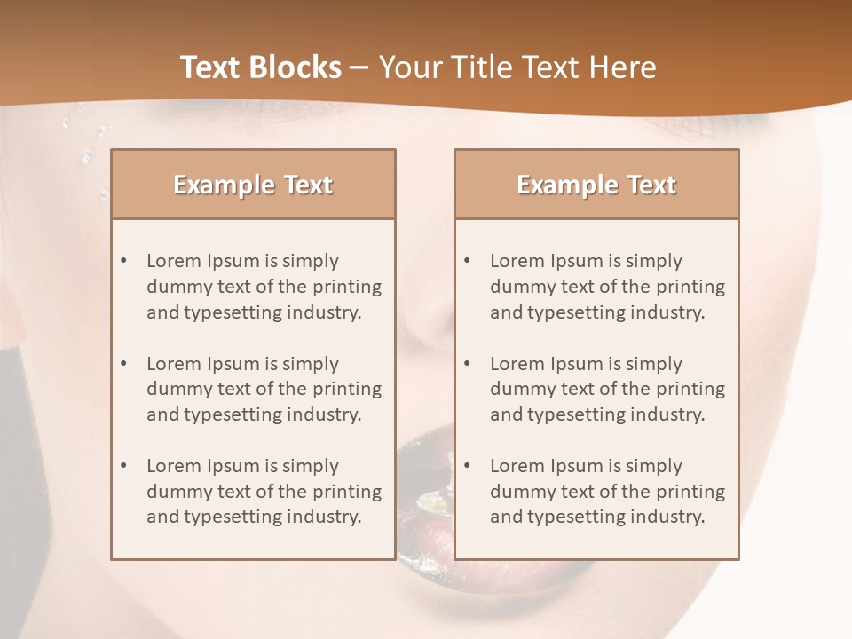 White Cosmetic Caucasian PowerPoint Template