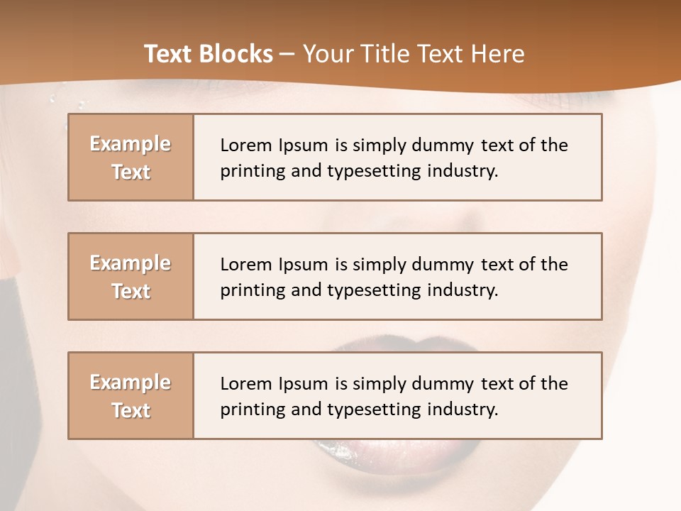 White Cosmetic Caucasian PowerPoint Template