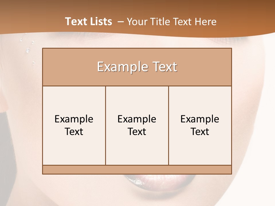 White Cosmetic Caucasian PowerPoint Template