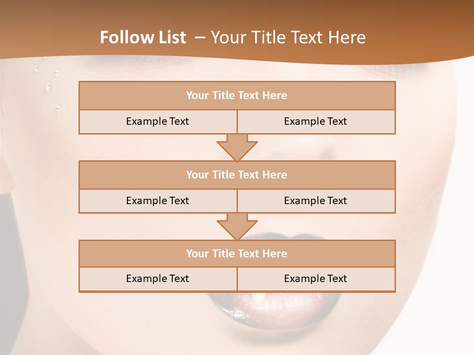 White Cosmetic Caucasian PowerPoint Template