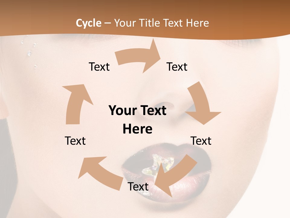 White Cosmetic Caucasian PowerPoint Template