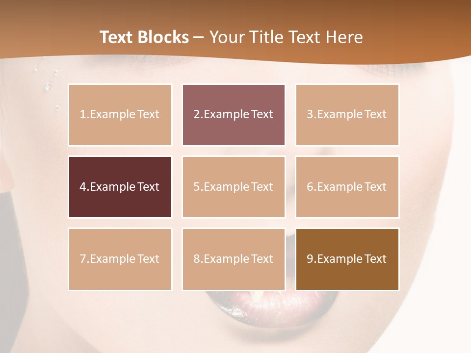 White Cosmetic Caucasian PowerPoint Template