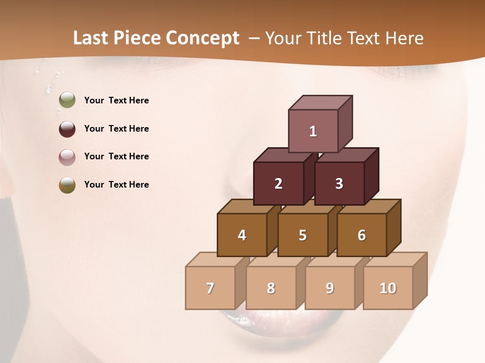 White Cosmetic Caucasian PowerPoint Template