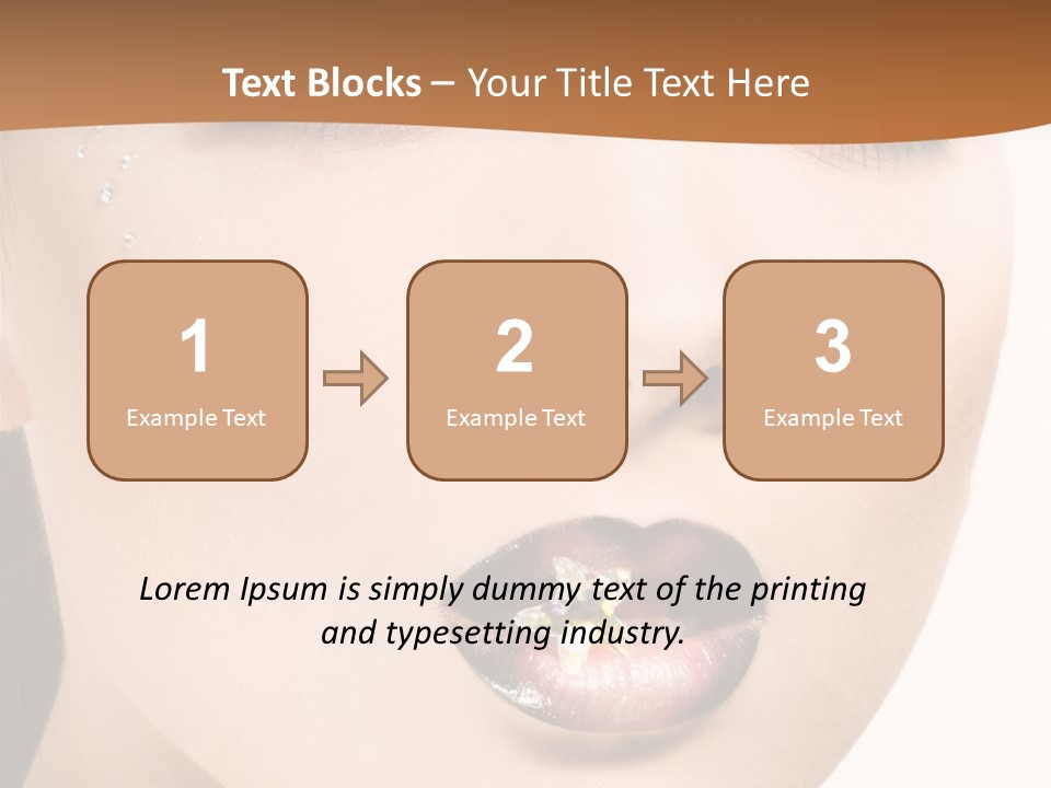 White Cosmetic Caucasian PowerPoint Template