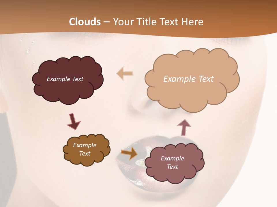 White Cosmetic Caucasian PowerPoint Template