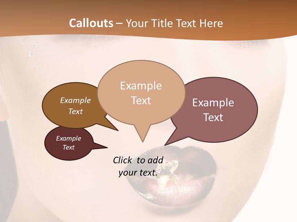 White Cosmetic Caucasian PowerPoint Template