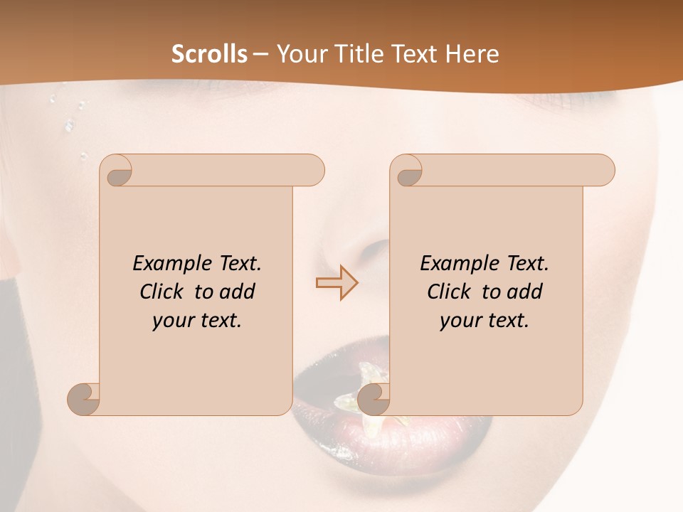 White Cosmetic Caucasian PowerPoint Template