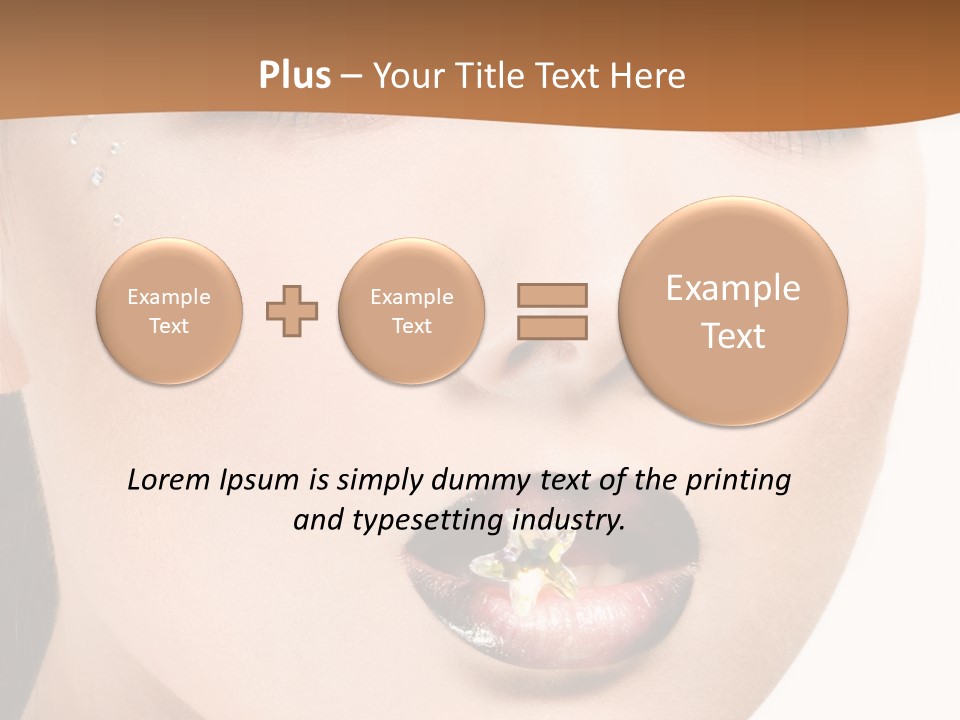 White Cosmetic Caucasian PowerPoint Template