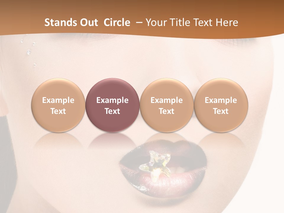 White Cosmetic Caucasian PowerPoint Template