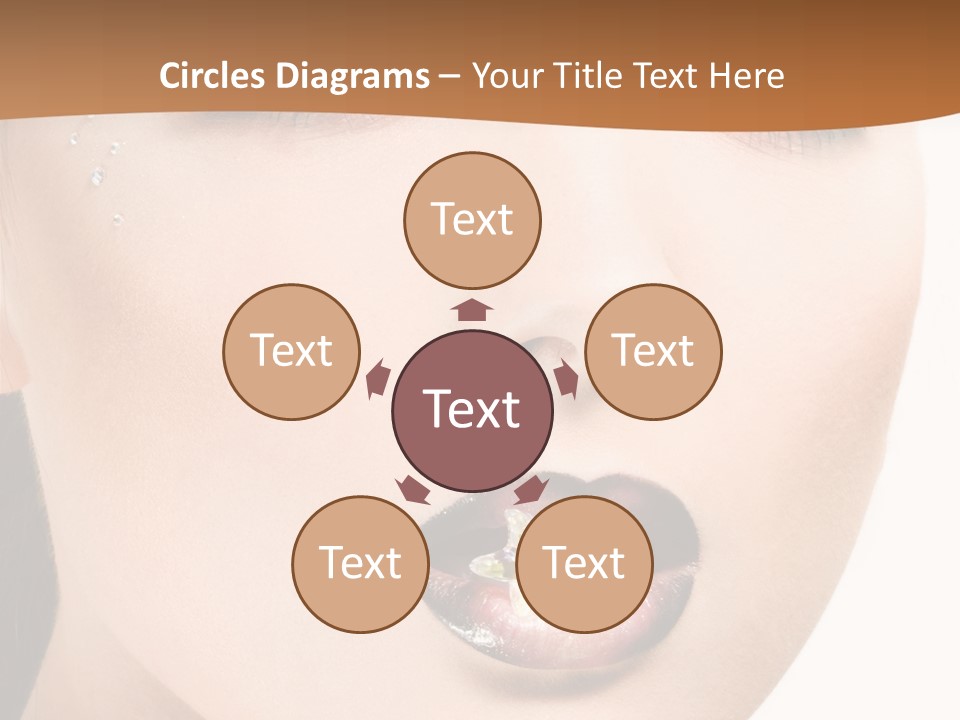 White Cosmetic Caucasian PowerPoint Template