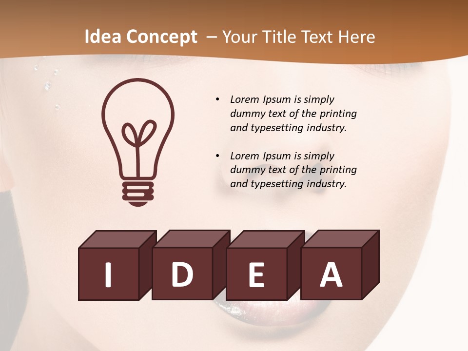 White Cosmetic Caucasian PowerPoint Template