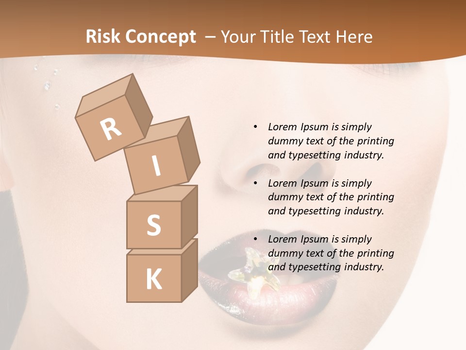 White Cosmetic Caucasian PowerPoint Template