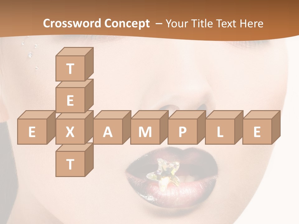 White Cosmetic Caucasian PowerPoint Template