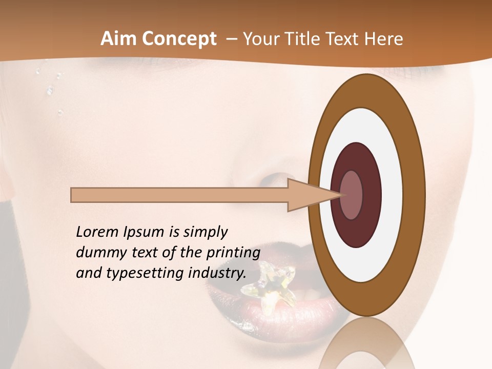 White Cosmetic Caucasian PowerPoint Template