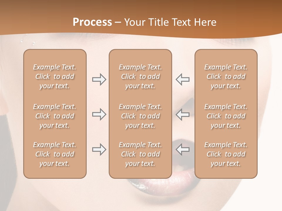 White Cosmetic Caucasian PowerPoint Template