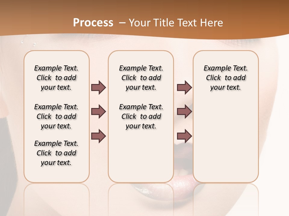 White Cosmetic Caucasian PowerPoint Template
