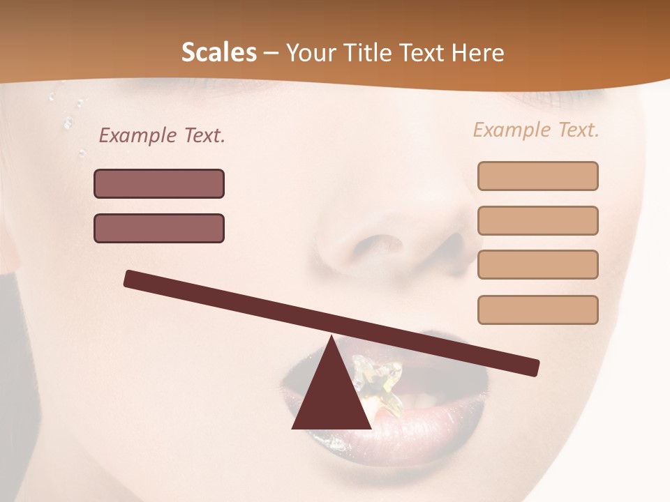 White Cosmetic Caucasian PowerPoint Template