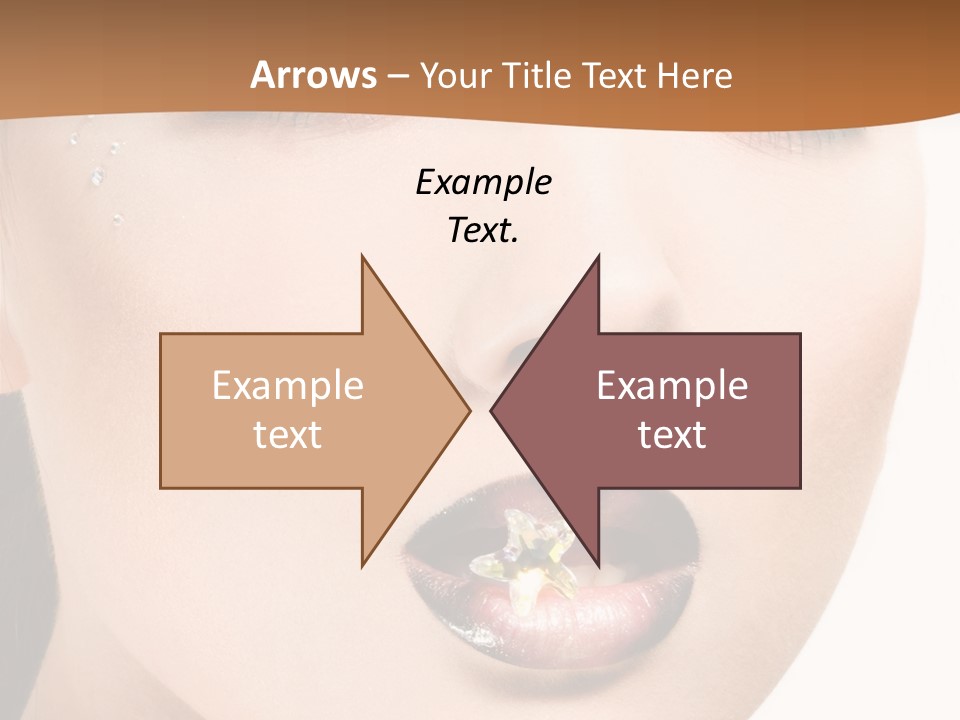 White Cosmetic Caucasian PowerPoint Template