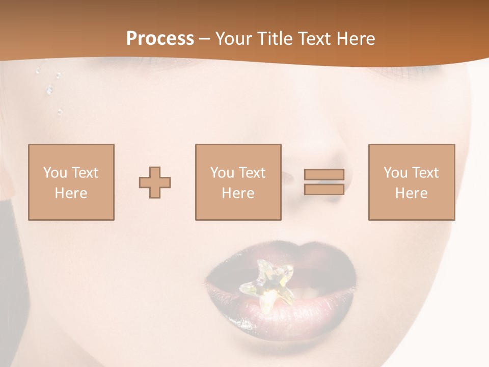 White Cosmetic Caucasian PowerPoint Template