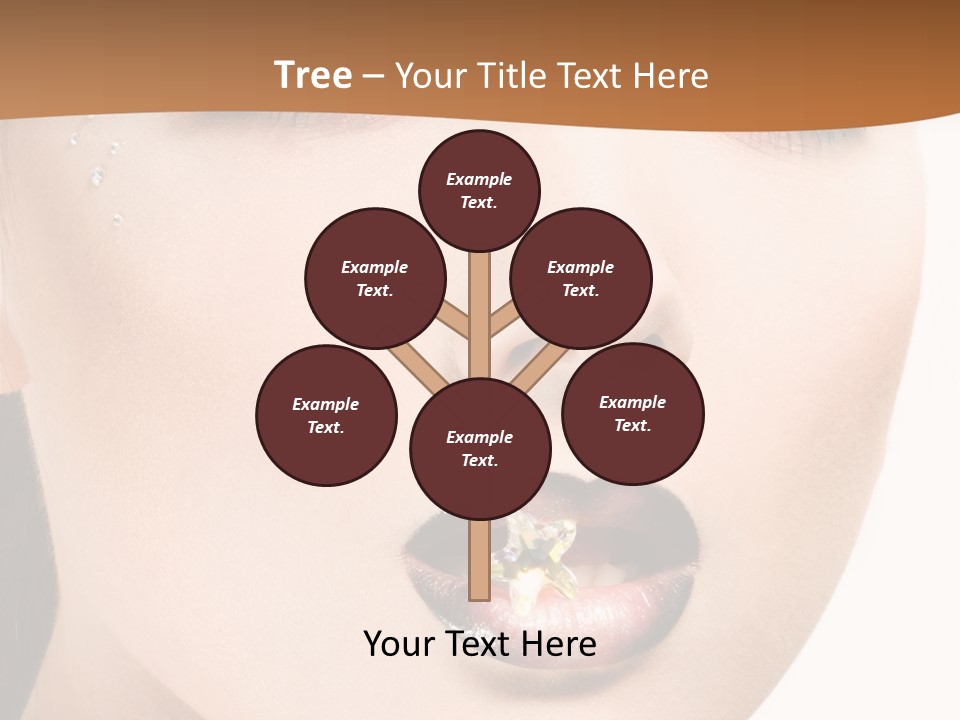 White Cosmetic Caucasian PowerPoint Template