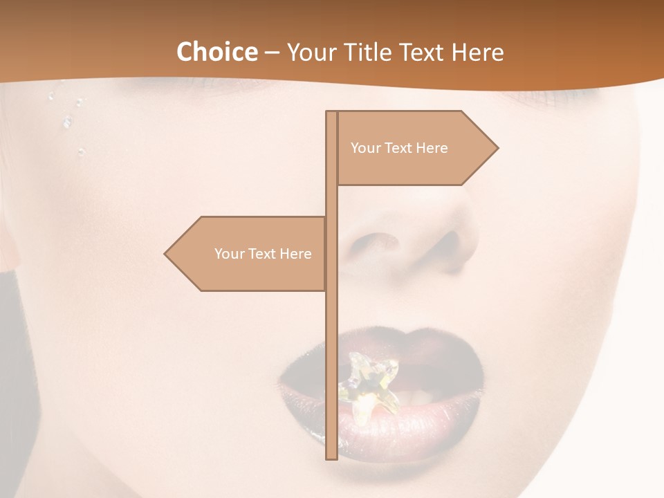 White Cosmetic Caucasian PowerPoint Template