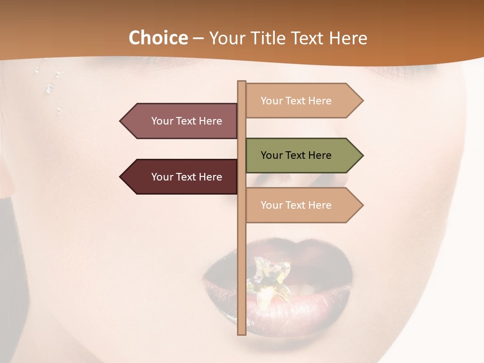 White Cosmetic Caucasian PowerPoint Template