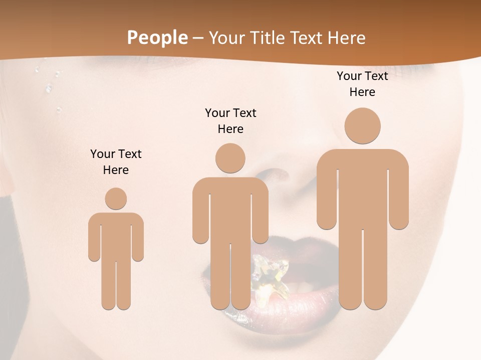 White Cosmetic Caucasian PowerPoint Template