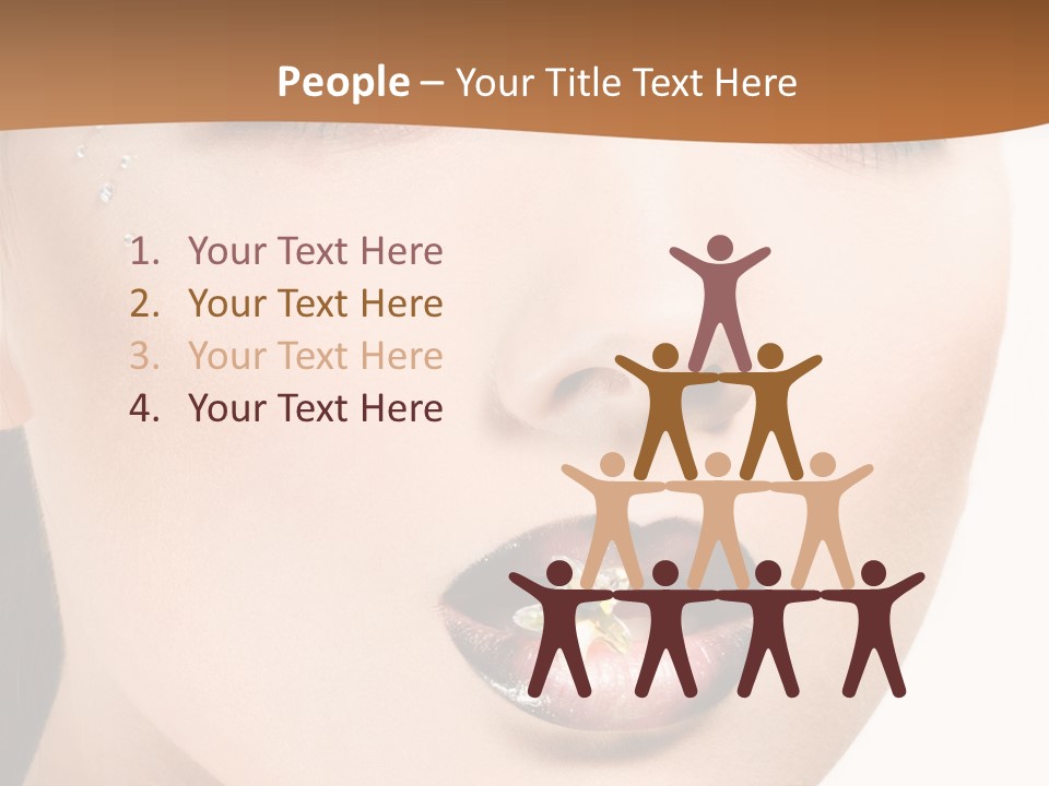 White Cosmetic Caucasian PowerPoint Template