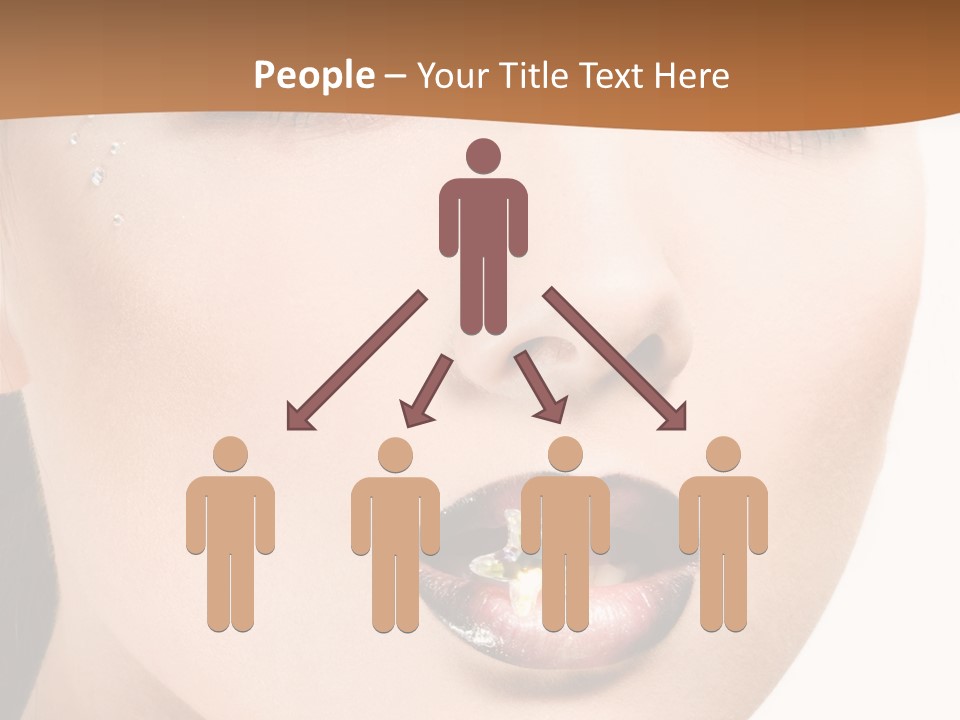 White Cosmetic Caucasian PowerPoint Template