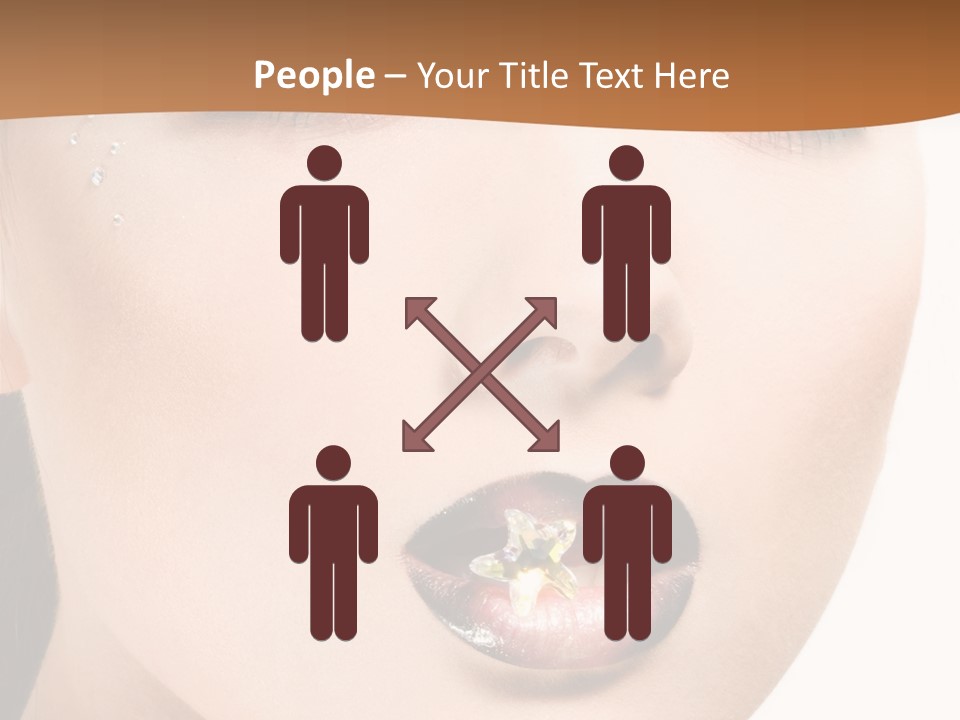 White Cosmetic Caucasian PowerPoint Template