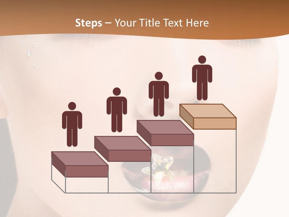 White Cosmetic Caucasian PowerPoint Template