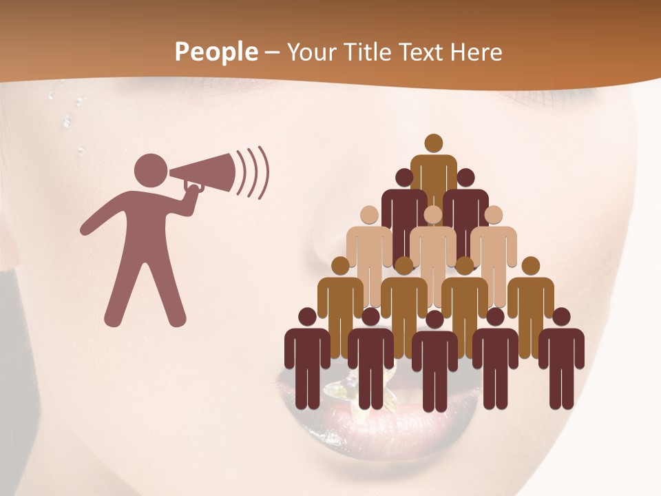 White Cosmetic Caucasian PowerPoint Template