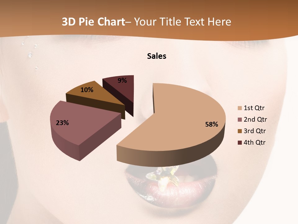 White Cosmetic Caucasian PowerPoint Template