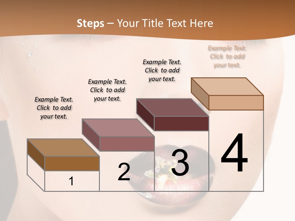 White Cosmetic Caucasian PowerPoint Template