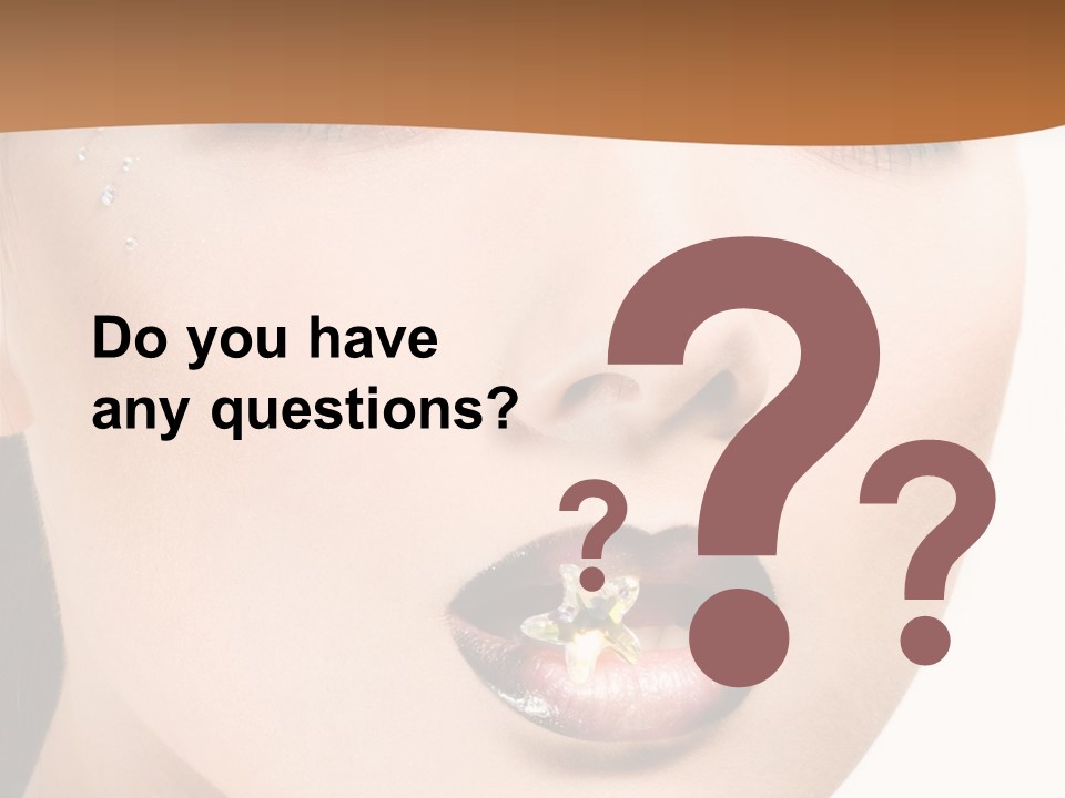 White Cosmetic Caucasian PowerPoint Template