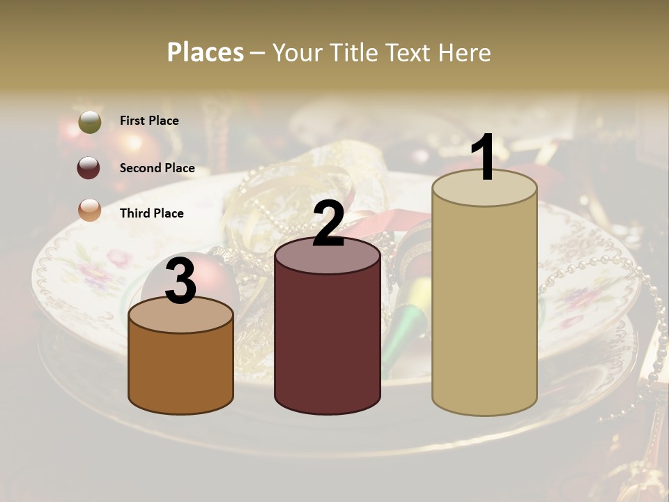 Christmas Party Red Gold PowerPoint Template