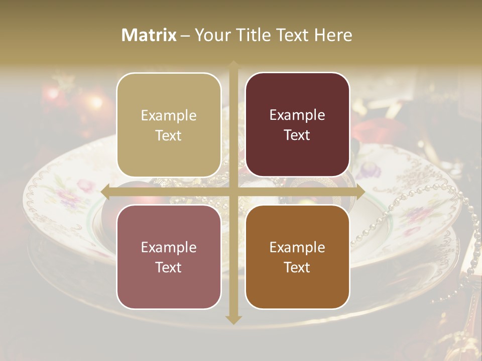 Christmas Party Red Gold PowerPoint Template