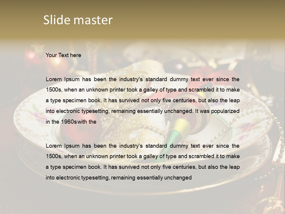 Christmas Party Red Gold PowerPoint Template