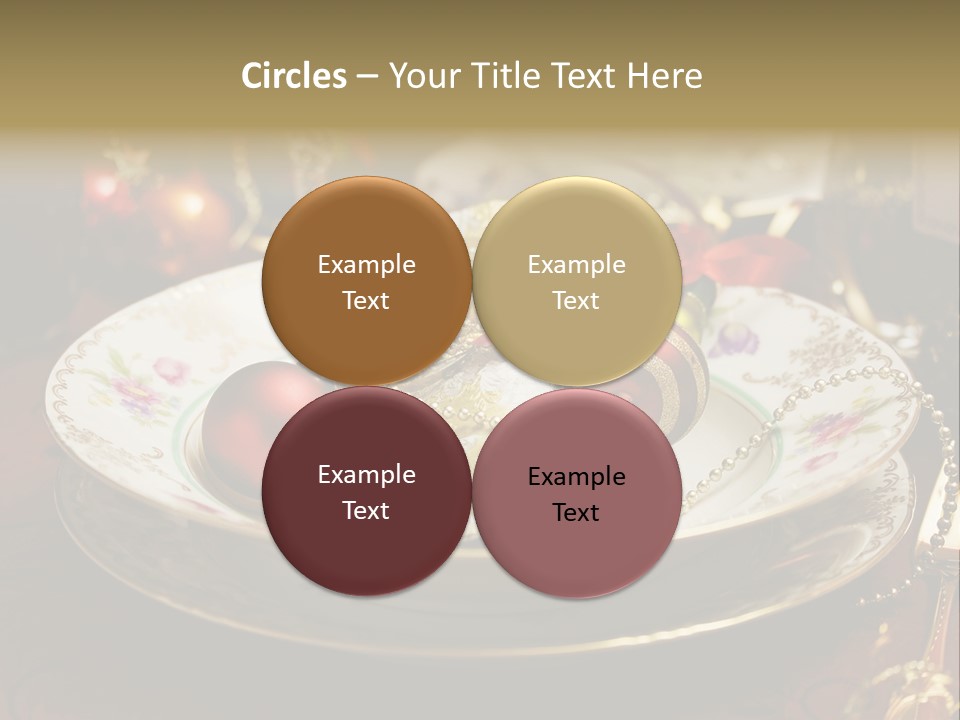 Christmas Party Red Gold PowerPoint Template