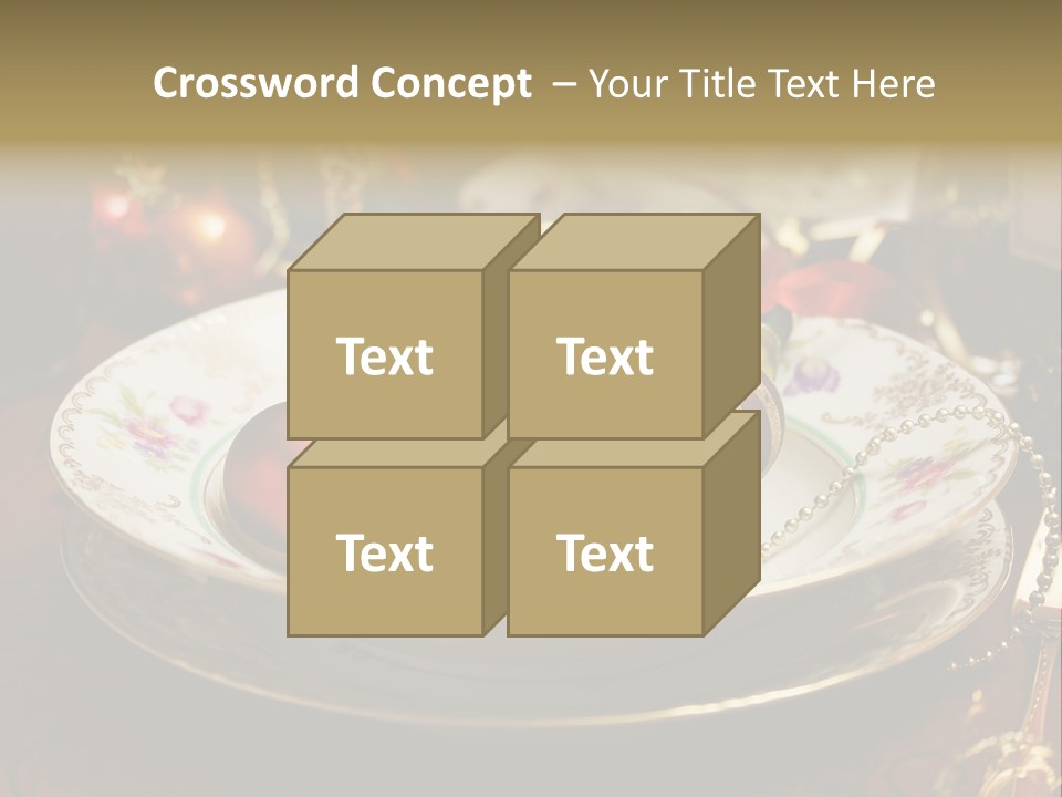 Christmas Party Red Gold PowerPoint Template