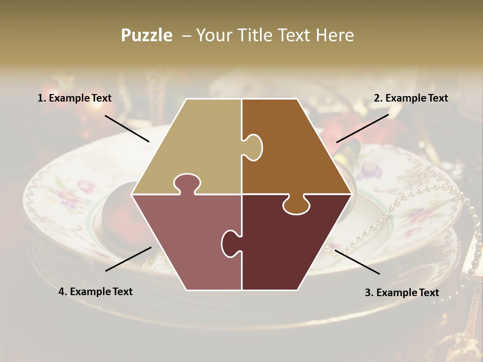 Christmas Party Red Gold PowerPoint Template