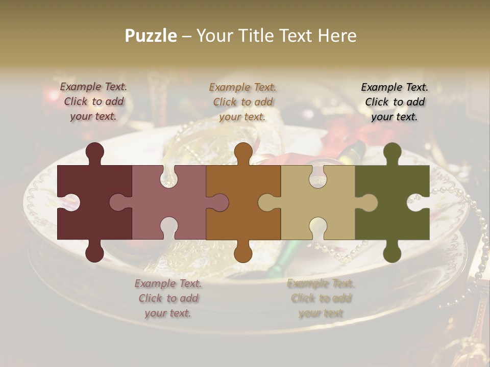 Christmas Party Red Gold PowerPoint Template