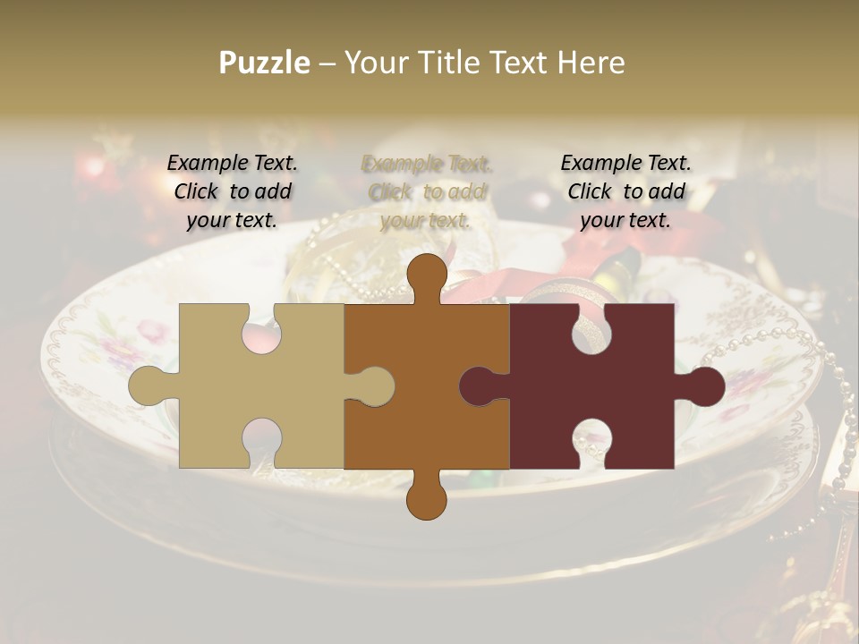 Christmas Party Red Gold PowerPoint Template