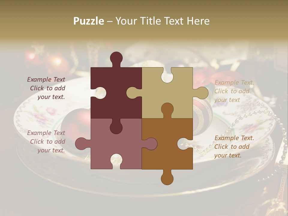 Christmas Party Red Gold PowerPoint Template