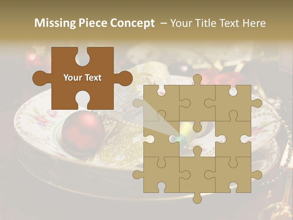 Christmas Party Red Gold PowerPoint Template